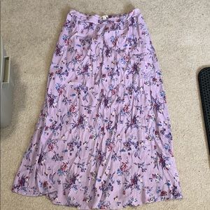 Lilac floral maxi skirt